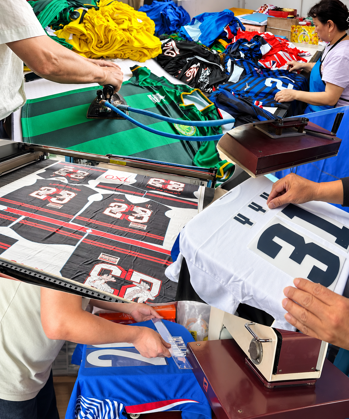 Custom team kit produced by TaiYue Sportswear