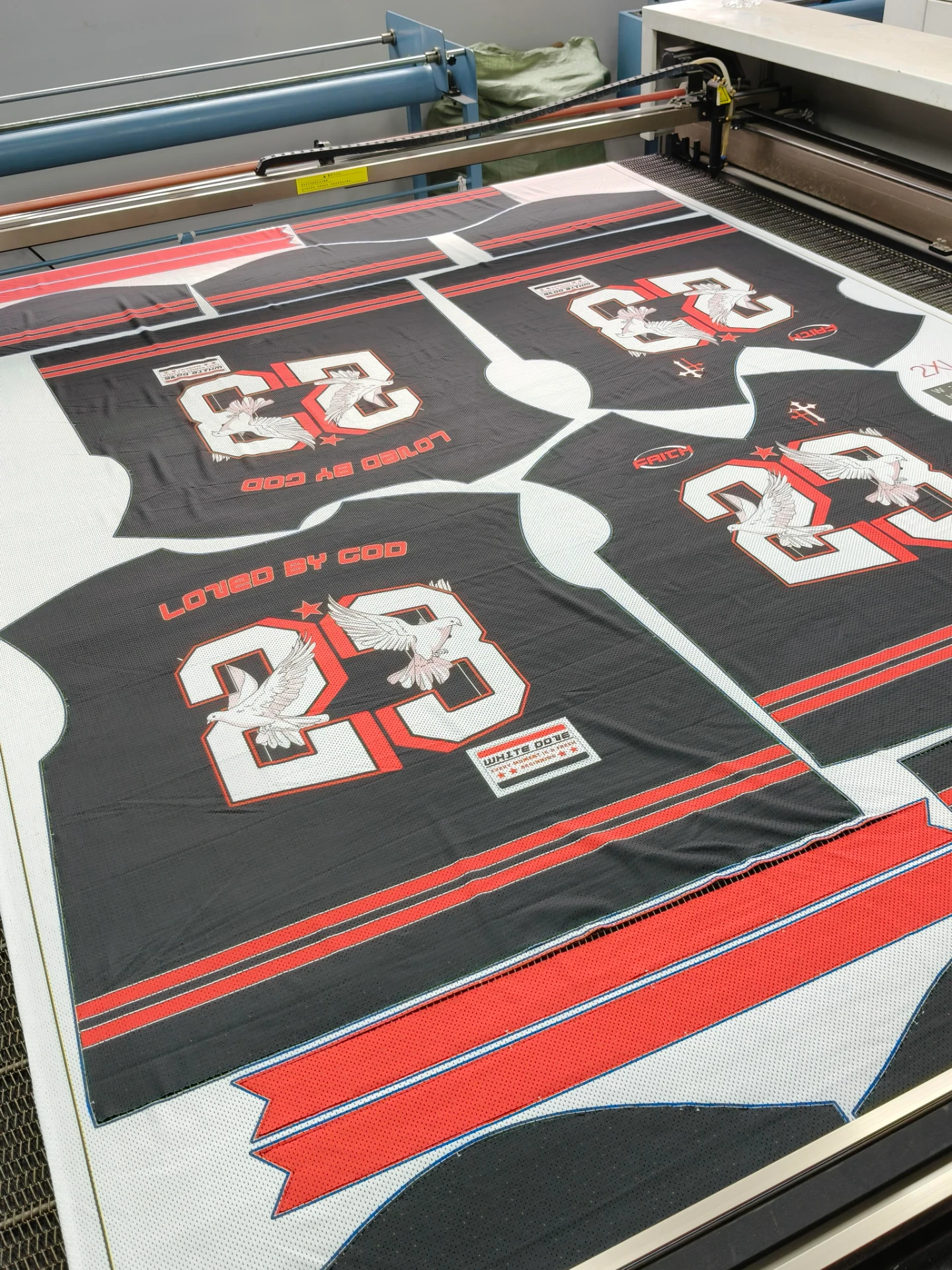 Sublimation on custom sportswear