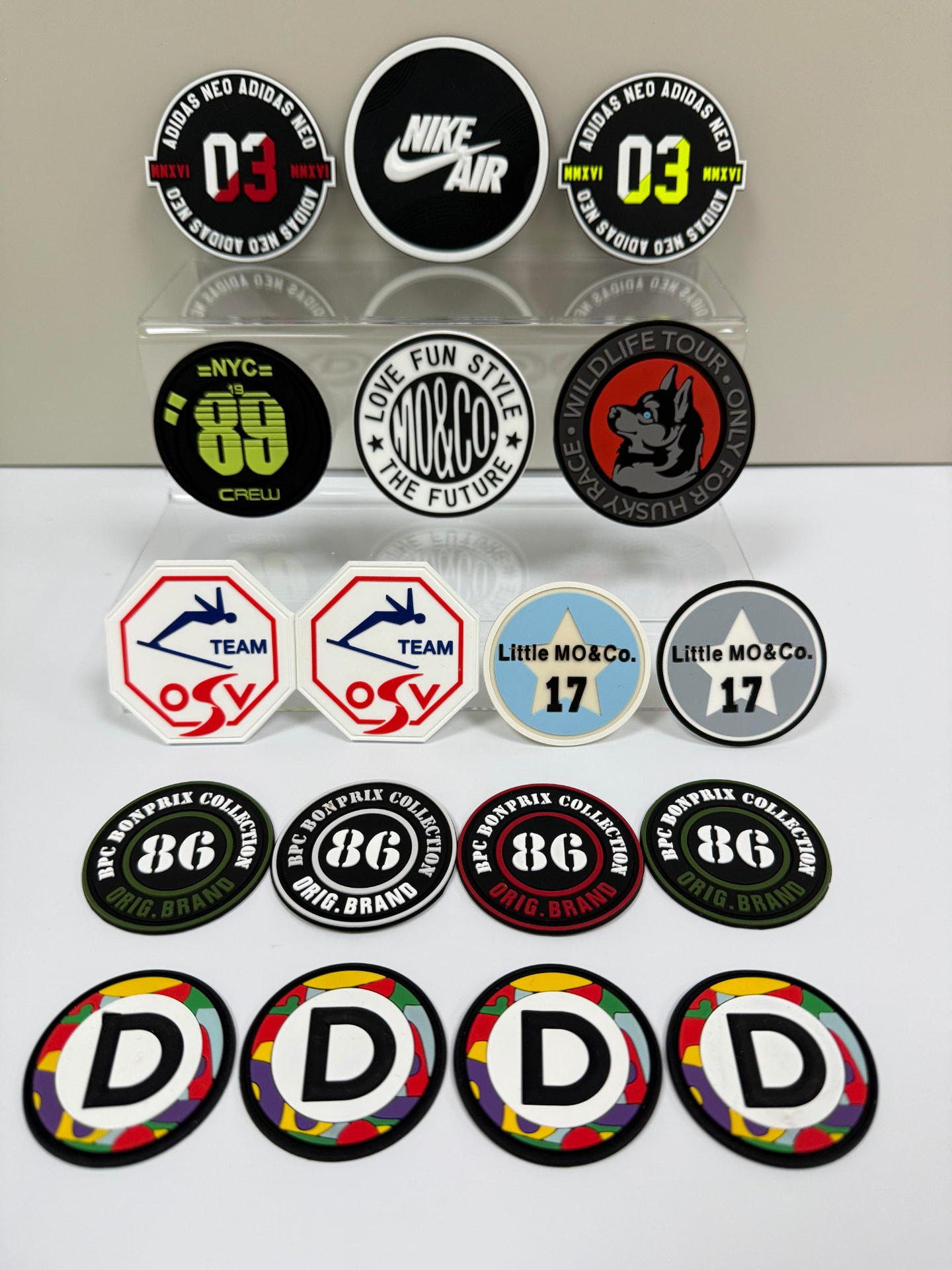 3D Silicone Logo on custom sportswear