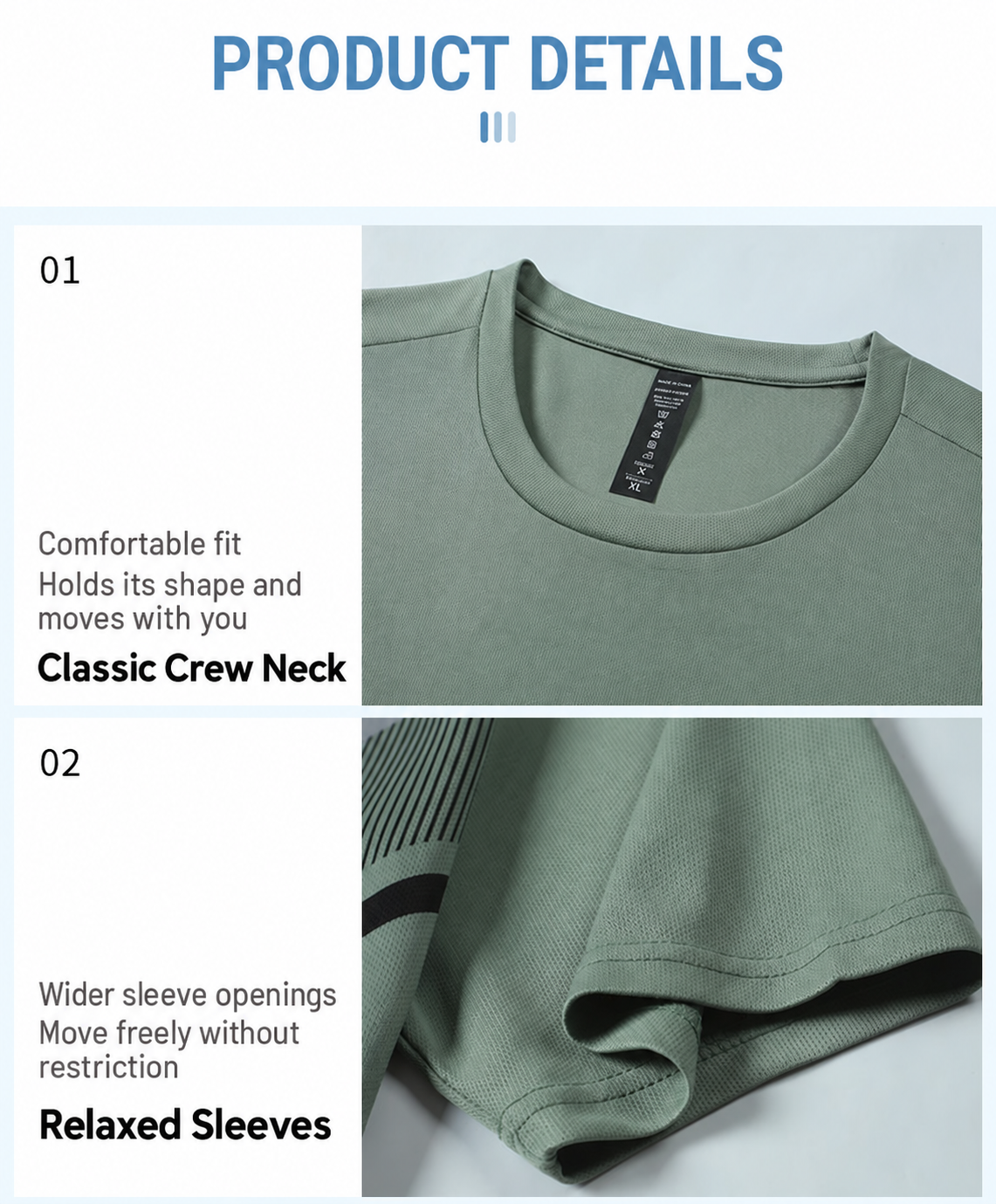 Performance Tee 04 production detail 8